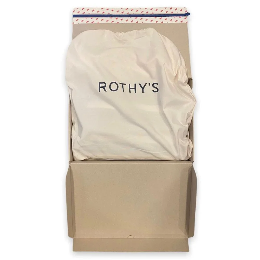 Rothy's Gray and Black Crossbody Tote with White Stripe